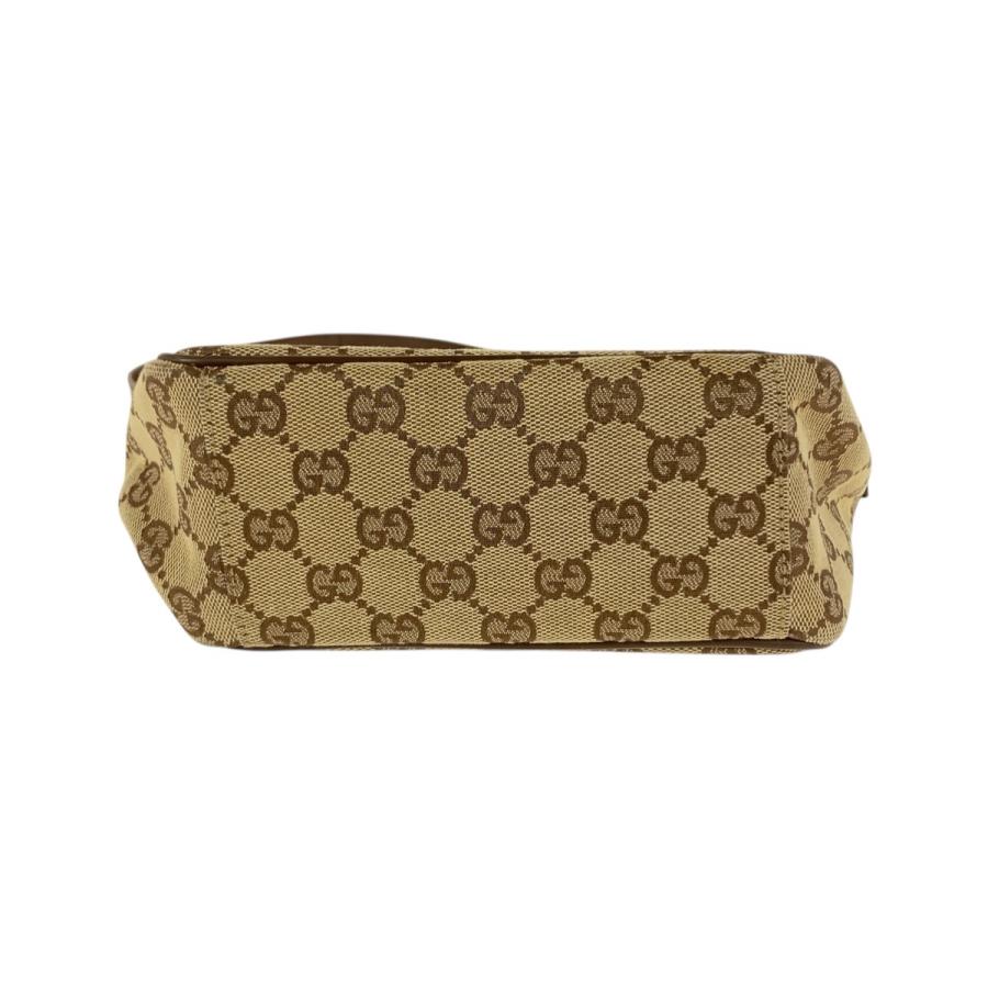 GUCCI グッチ ベージュ ブラウン シルバー金具 GGキャンバス /レザー 018 1612 ショルダーバッグ ポシェット レディース 506500 【中古】 GUCCI（グッチ） ベージュ ブラウン シルバー金具 GGキャンバス/レザー