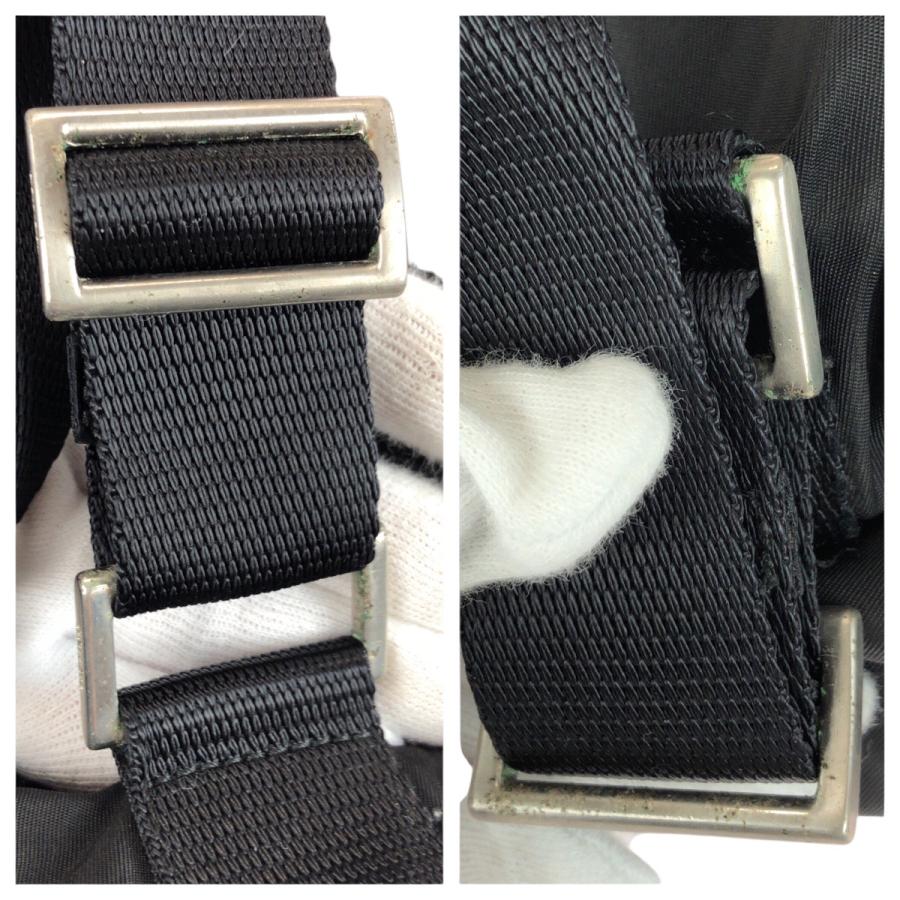 PRADA（プラダ） テスート 三角ロゴプレート ブラック 黒 シルバー金具