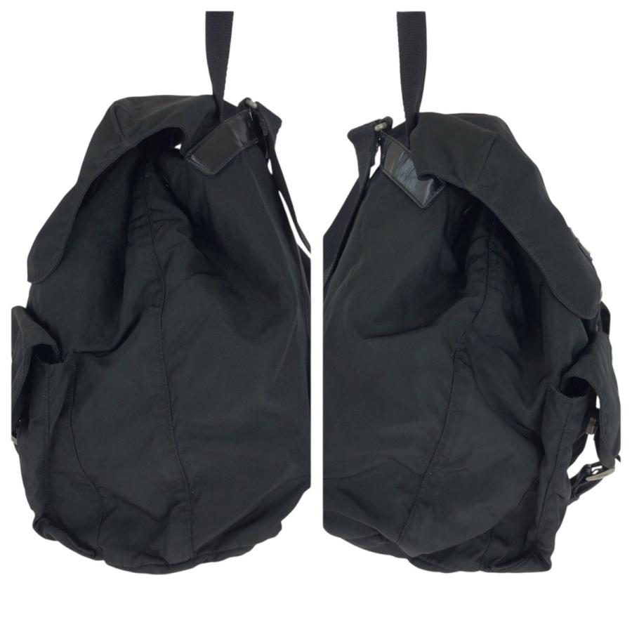 PRADA（プラダ） テスート 三角ロゴプレート ブラック 黒 シルバー金具