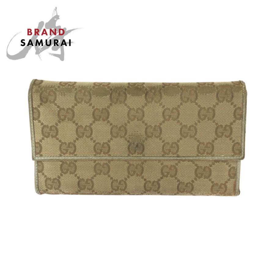 GUCCI（グッチ） ベージュ ゴールド金具 GGキャンバス/レザー 257303 