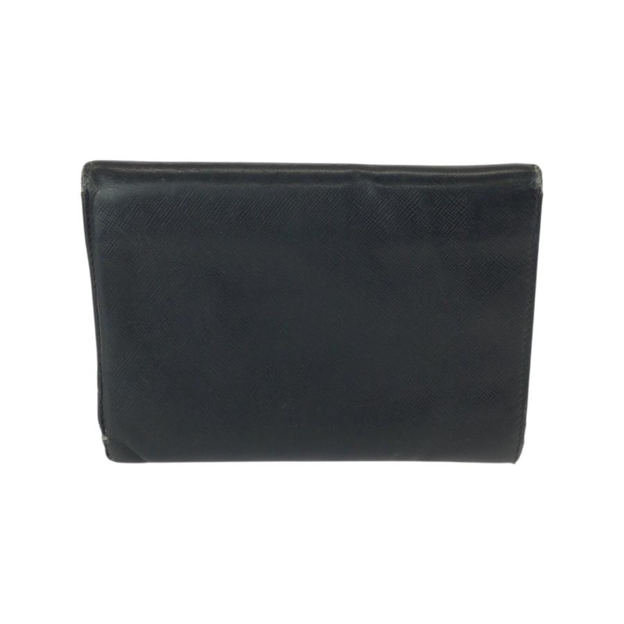 PRADA（プラダ） サフィアーノ 三角ロゴプレート ブラック 黒 シルバー