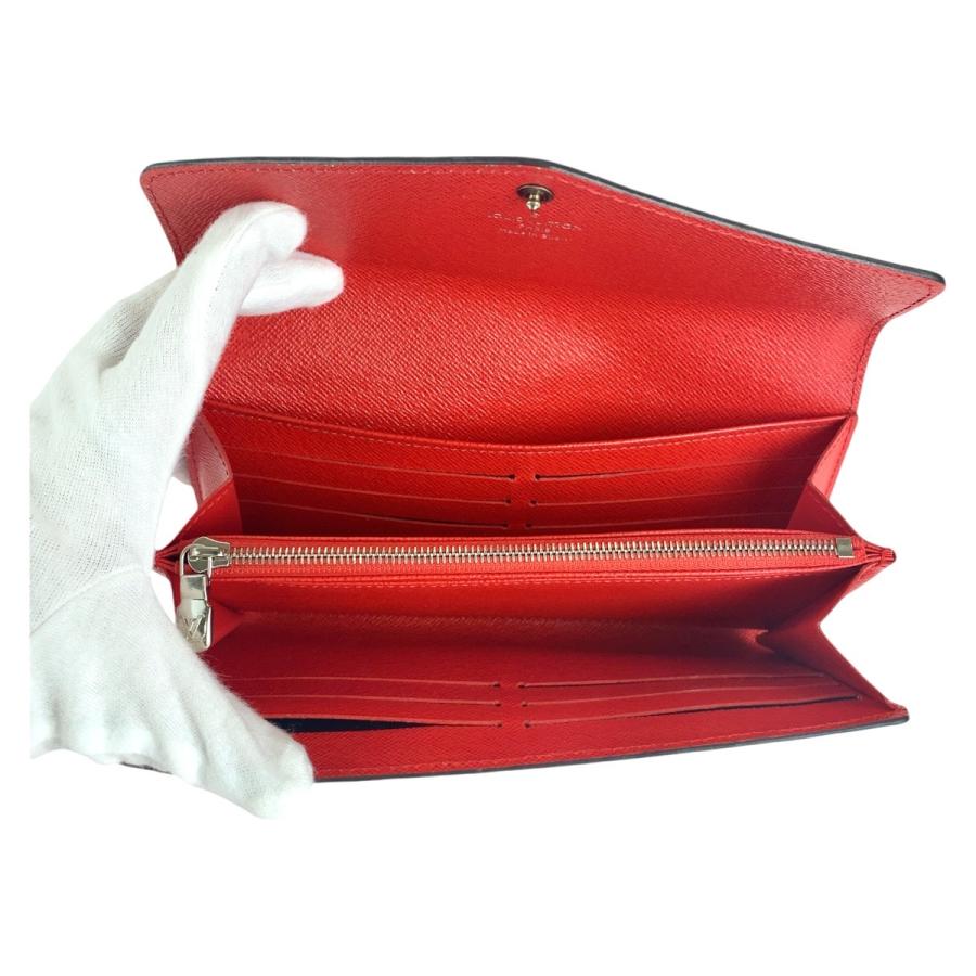 美品 LOUIS VUITTON ルイヴィトン エピ ポルトフォイユ サラ レッド シルバー金具 レザー M60723 長財布 ロングウォレット レディース 506587 【中古】 LOUIS VUITTON（ルイ・ヴィトン） 美品 エピ ポルトフォイユ サラ