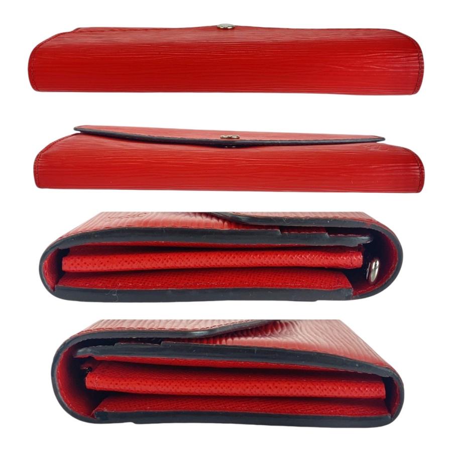 美品 LOUIS VUITTON ルイヴィトン エピ ポルトフォイユ サラ レッド シルバー金具 レザー M60723 長財布 ロングウォレット レディース 506587 【中古】 LOUIS VUITTON（ルイ・ヴィトン） 美品 エピ ポルトフォイユ サラ