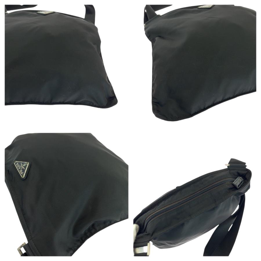 PRADA プラダ　テスート　ショルダーバッグ　サコッシュ　三角プレート PRADA（プラダ） 極 美品 三角ロゴ プレート 金具 テスート ナイロン