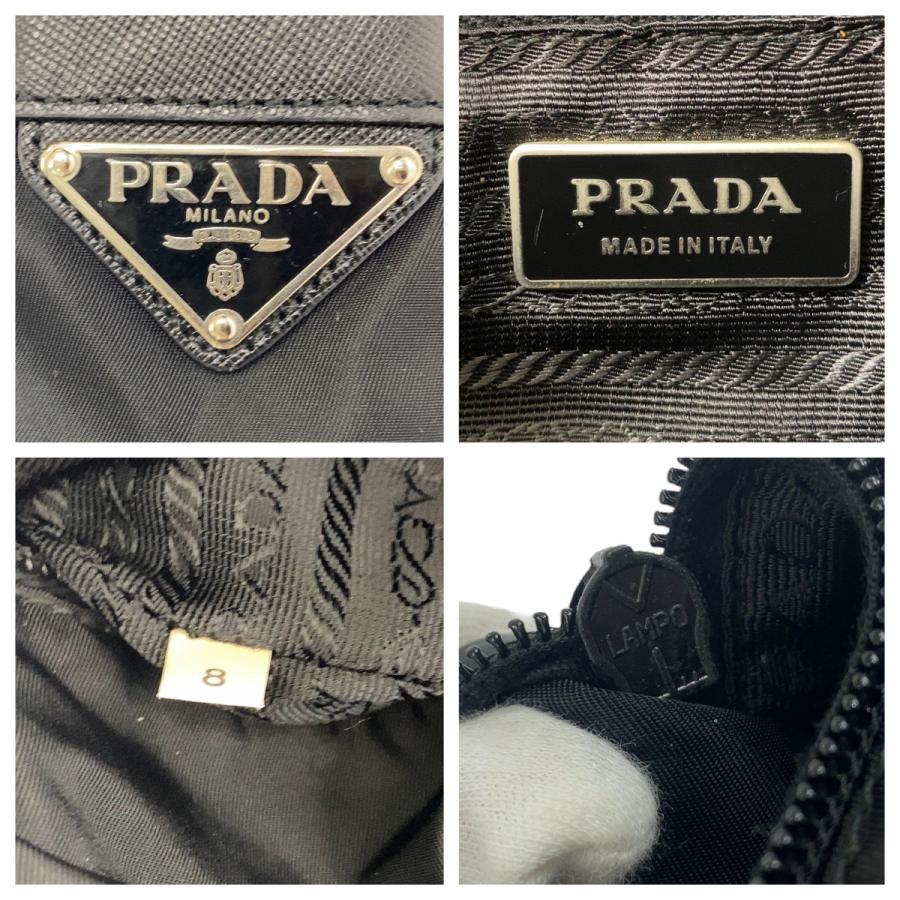 PRADA プラダ テスート 三角ロゴプレート ブラック 黒 シルバー金具 ナイロン ショルダーバッグ メッセンジャーバッグ レディース 506599_3