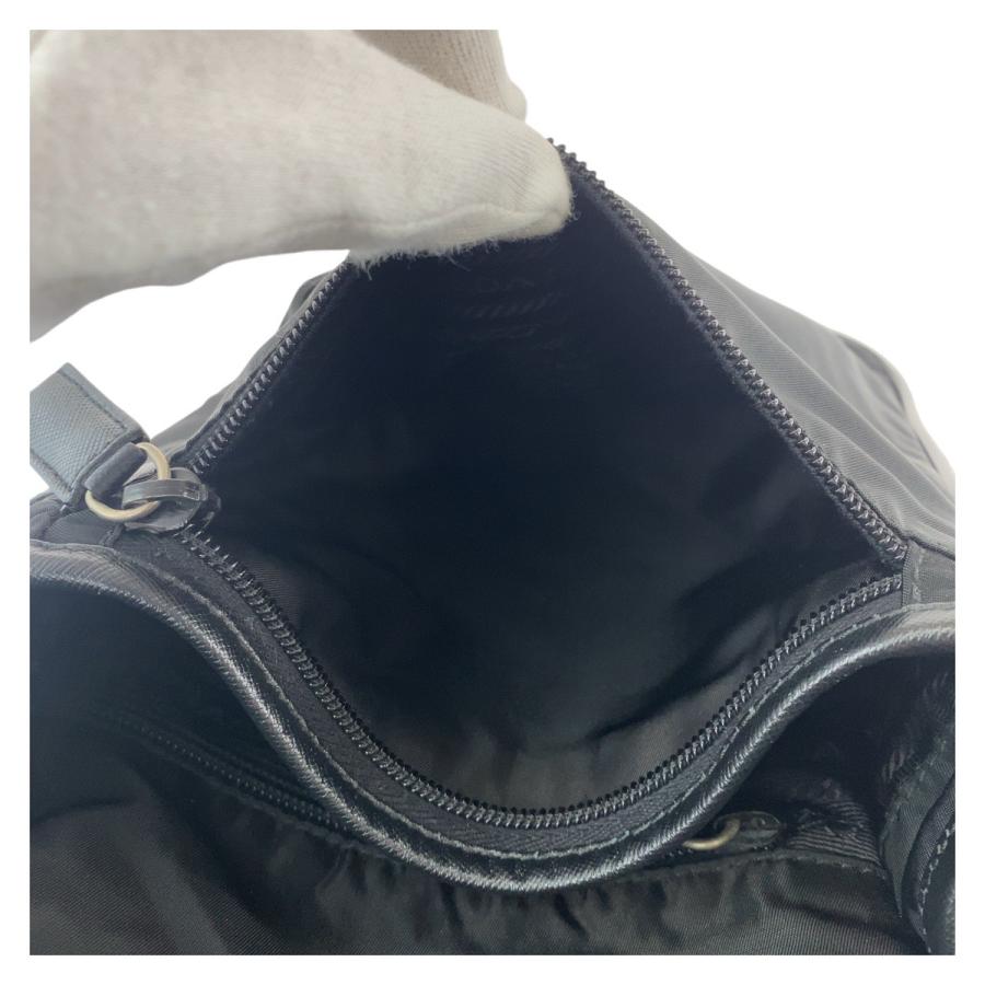 PRADA プラダ テスート 三角ロゴプレート ブラック 黒 シルバー金具 ナイロン ショルダーバッグ メッセンジャーバッグ レディース 506599_8