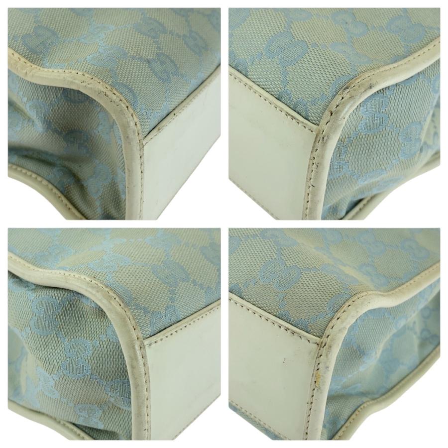 GUCCI グッチ ジャッキー ライトブルー ゴールド金具 GGキャンバス 002 5065 トートバッグ ハンドバッグ レディース 506612