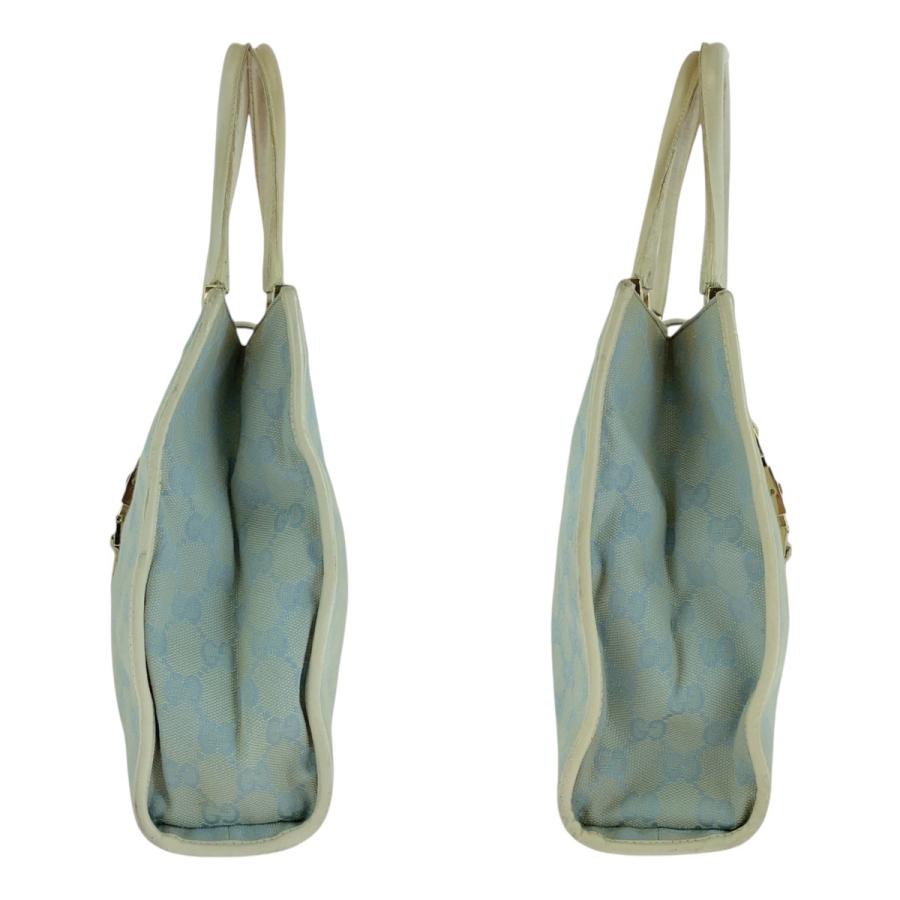 GUCCI グッチ ジャッキー ライトブルー ゴールド金具 GGキャンバス 002 5065 トートバッグ ハンドバッグ レディース 506612
