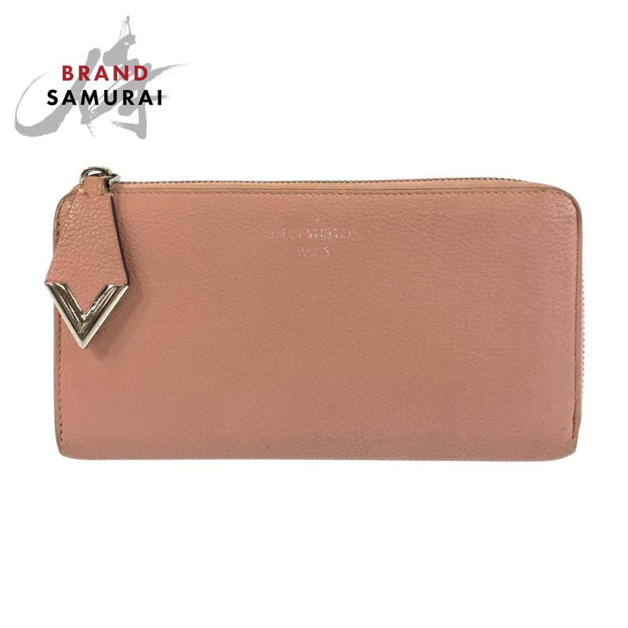 LOUIS VUITTON ルイヴィトン ポルトフォイユ コメット マグノリア ピンク グレージュ シルバー金具 レザー M60148 長財布 ロングウォレット レディース 506624 【中古】 LOUIS VUITTON（ルイ・ヴィトン） ポルトフォイユ コメット マグノリア