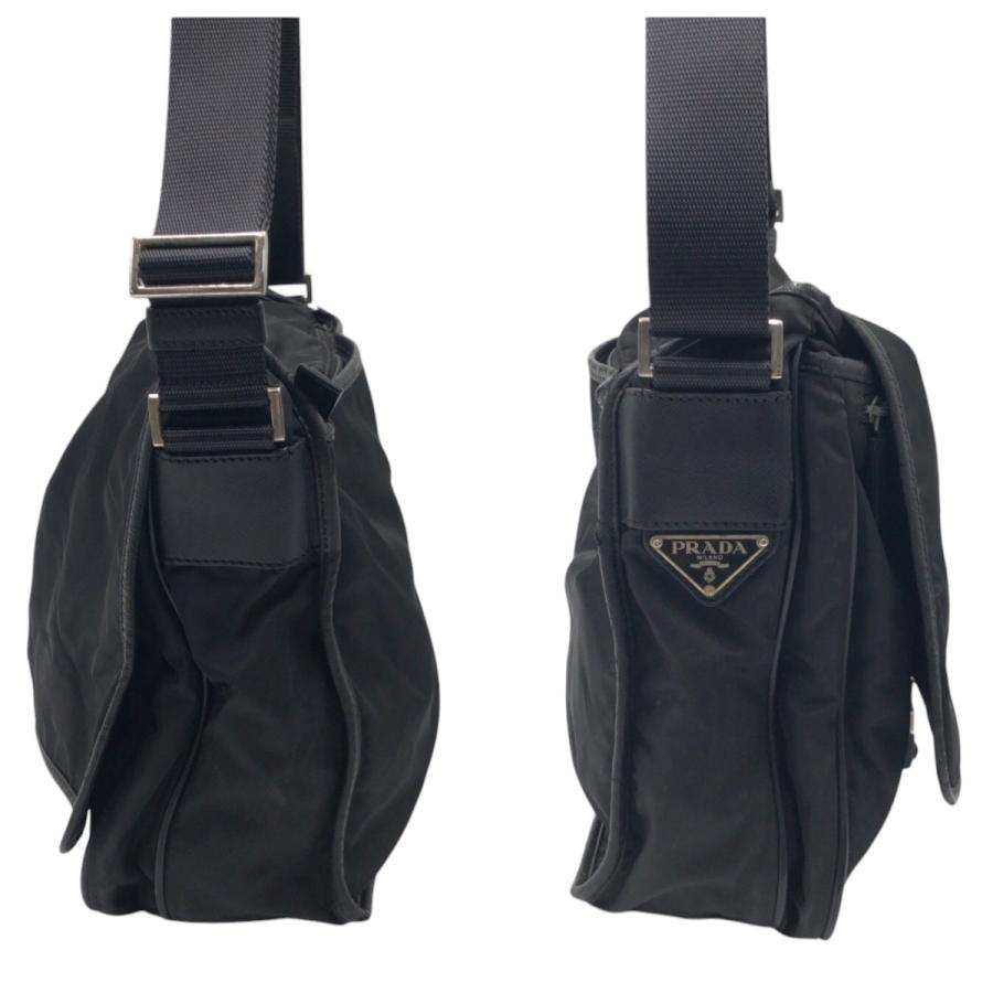PRADA プラダ ナイロン ショルダーバッグ メッセンジャー 黒三角ロゴ