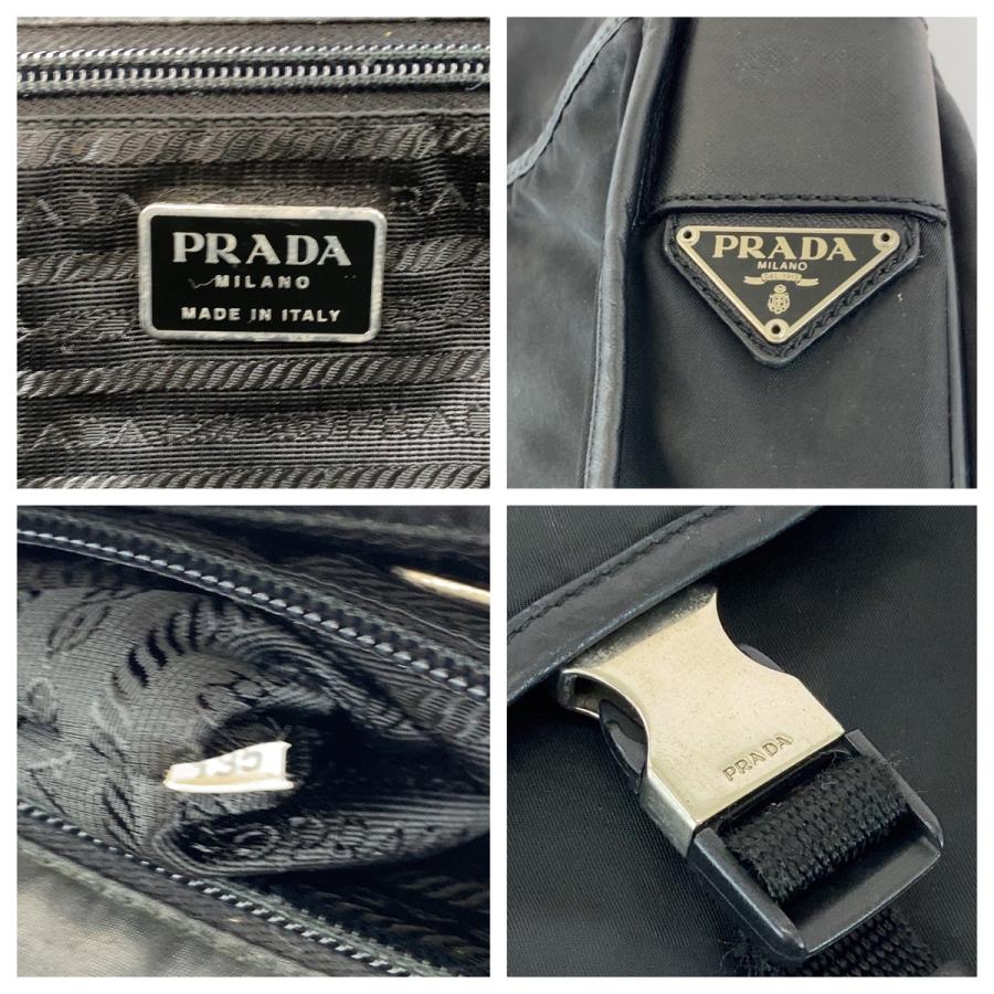 PRADA プラダ テスート 三角ロゴプレート ブラック 黒 シルバー金具 V166 ショルダーバッグ メッセンジャーバッグ レディース 506643_3