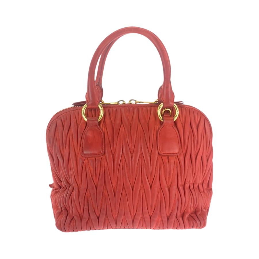 miu miu（ミュウミュウ） マテラッセ オレンジ ゴールド金具 レザー