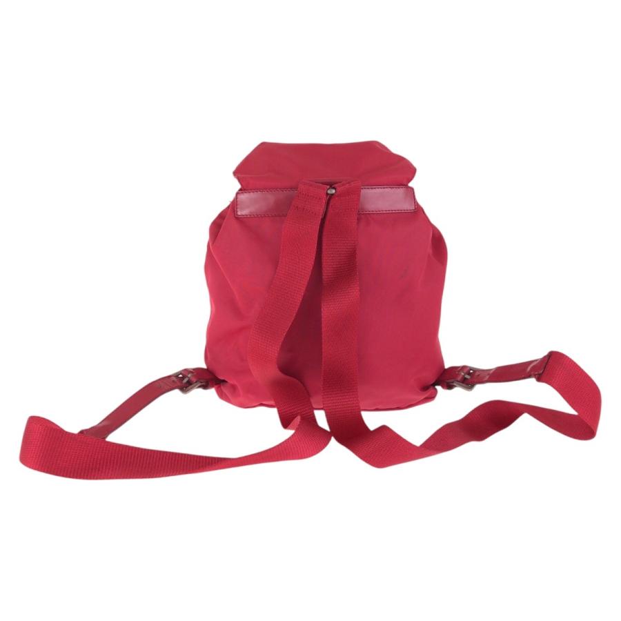 PRADA（プラダ） テスート 三角ロゴプレート レッド シルバー金具