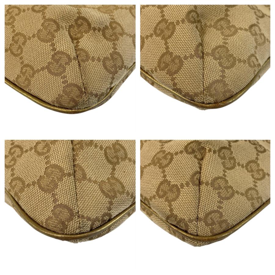 GUCCI グッチ シェリーライン ベージュ ピンク ゴールド金具 GGキャンバス 410766 ショルダーバッグ メッセンジャーバッグ レディース 506692 【中古】 GUCCI（グッチ） シェリーライン ベージュ ピンク GGキャンバス 410766
