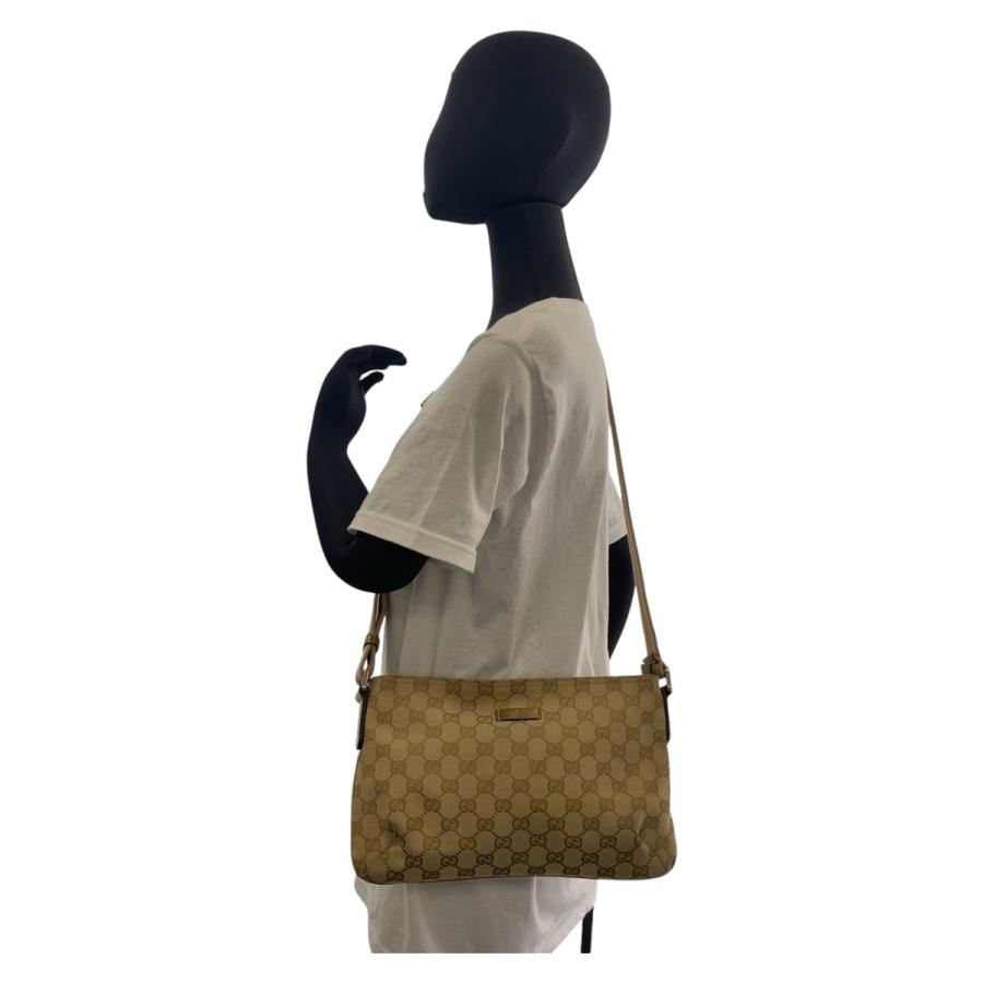 GUCCI グッチ シェリーライン ベージュ ピンク ゴールド金具 GGキャンバス 410766 ショルダーバッグ メッセンジャーバッグ レディース 506692 【中古】 GUCCI - GUCCI グッチ シェリーライン ベージュ ピンク ゴールド金具