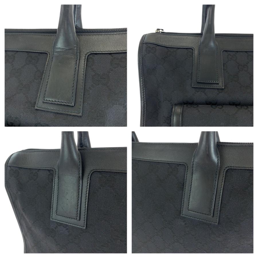 GUCCI（グッチ） 美品 ブラック 黒 シルバー金具 GGキャンバス 000