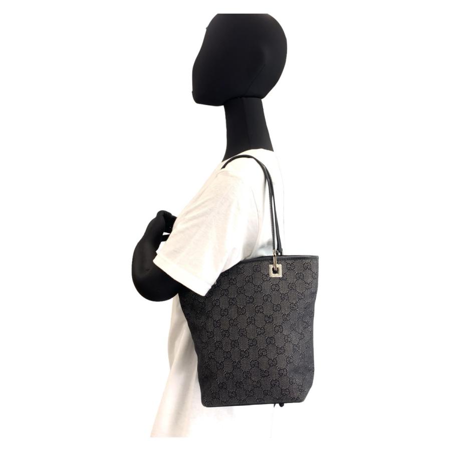 美品 GUCCI グッチ GG柄 ブラック シルバー金具 GGキャンバス