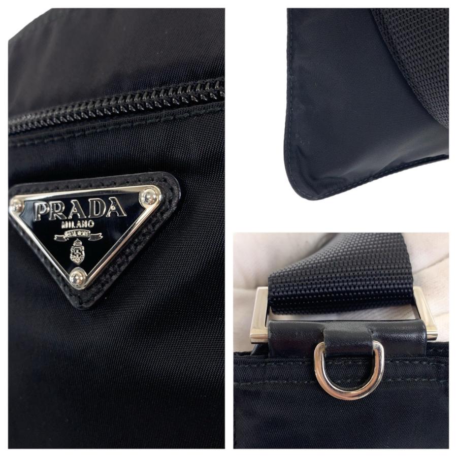PRADA（プラダ） 美品 テスート 三角ロゴプレート ブラック 黒