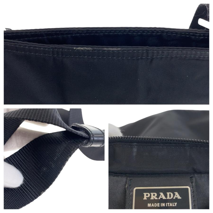 PRADA（プラダ） 美品 テスート 三角ロゴプレート ブラック 黒