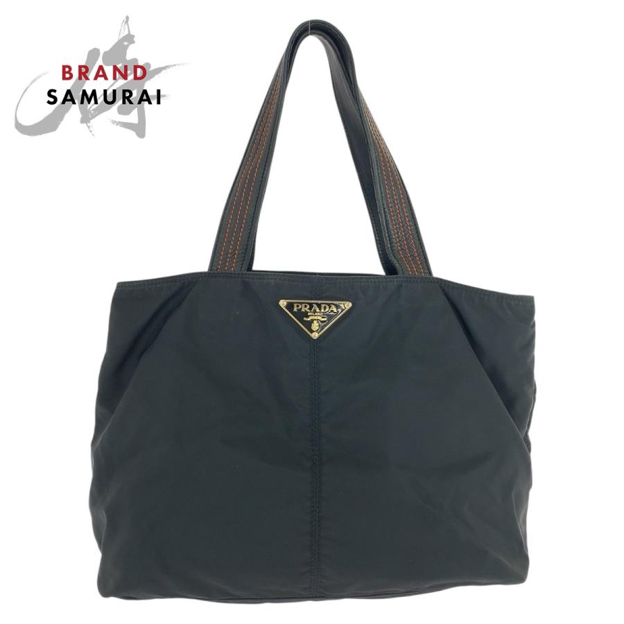 PRADA（プラダ） 美品 テスート 三角ロゴプレート ブラック 黒