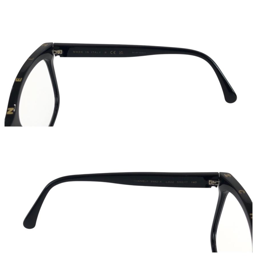 美品 CHANEL シャネル ココマーク ブラック 黒 シルバー金具 プラスチック 3392A c.622 53??17 140 メガネ メガネフレーム 506789 | CHANEL | 04