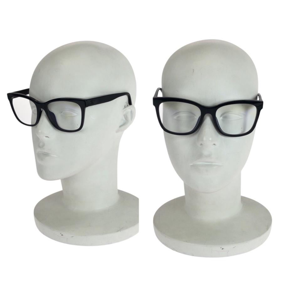 美品 CHANEL シャネル ココマーク ブラック 黒 シルバー金具 プラスチック 3392A c.622 53??17 140 メガネ メガネフレーム 506789 | CHANEL | 09
