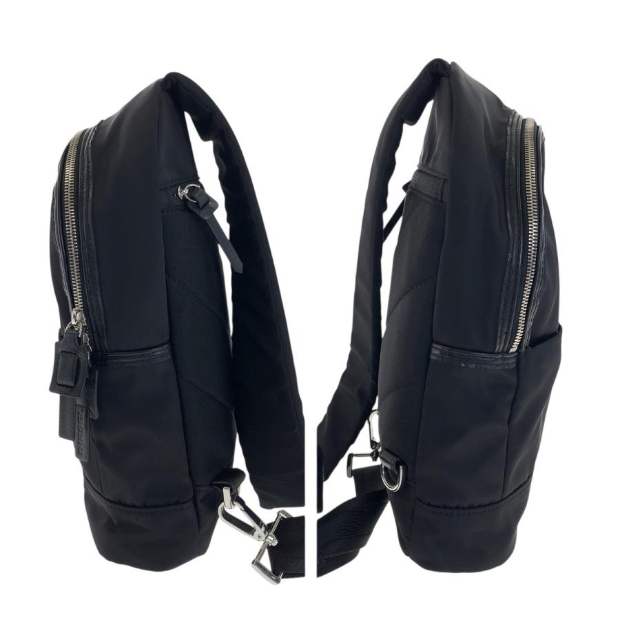 【新品未使用】DIESEL ディーゼルボディバッグ ロゴ ブラック DIESEL（ディーゼル） 美品 ブラック 黒 シルバー金具 ナイロン/レザー