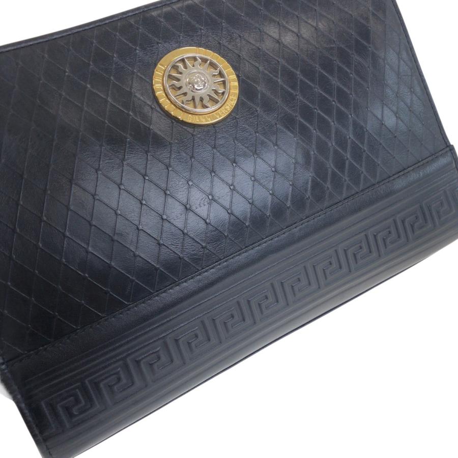 美品 VERSACE ヴェルサーチ サンバースト ブラック 黒 ゴールド金具