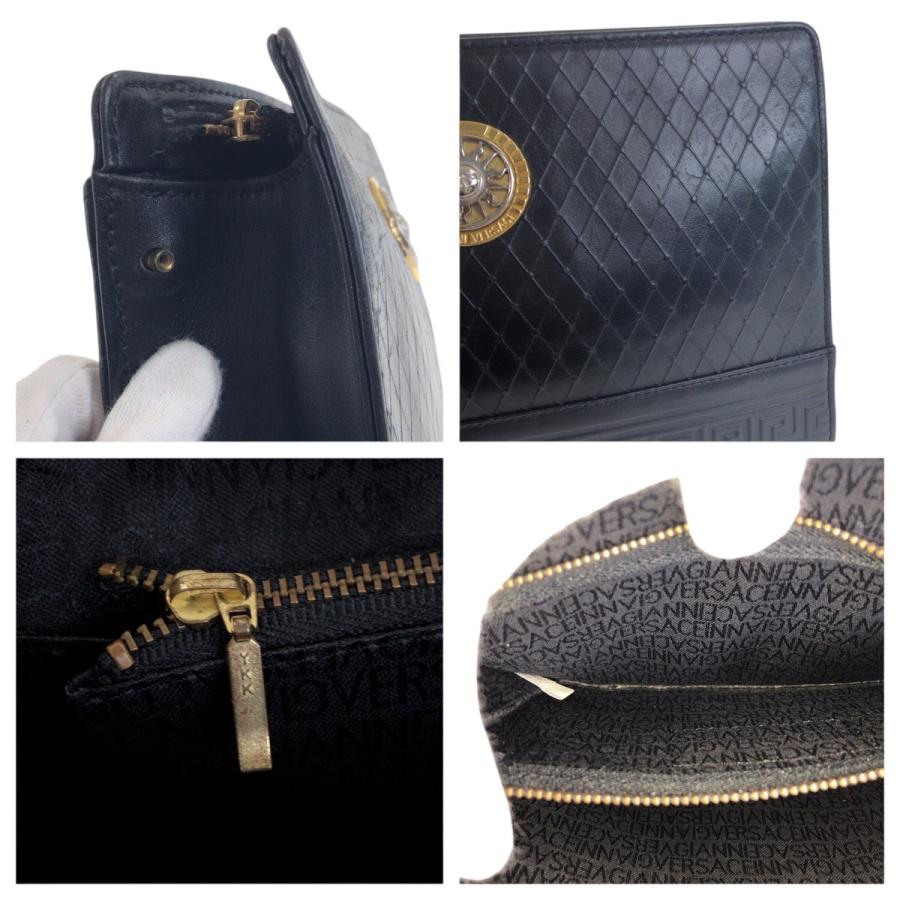 美品✨ヴェルサーチ ビジネスバッグ サンバースト ゴールド金具 黒 美品✨ヴェルサーチ ビジネスバッグ サンバースト ゴールド金具 黒 美