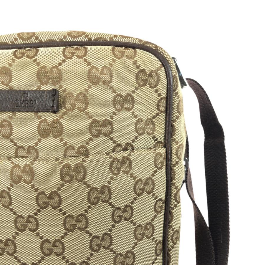 GUCCI（グッチ） 美品 ベージュ ブラウン シルバー金具 GGキャンバス