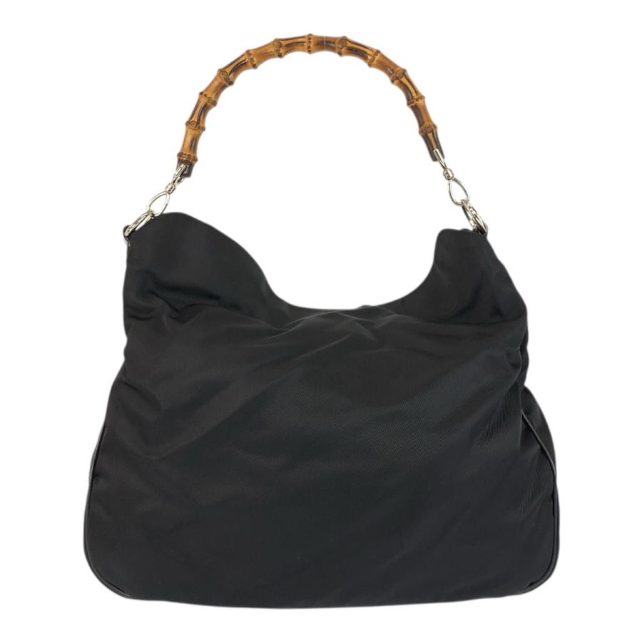 GUCCI（グッチ） 美品 バンブー ブラック 黒 シルバー金具 ナイロン