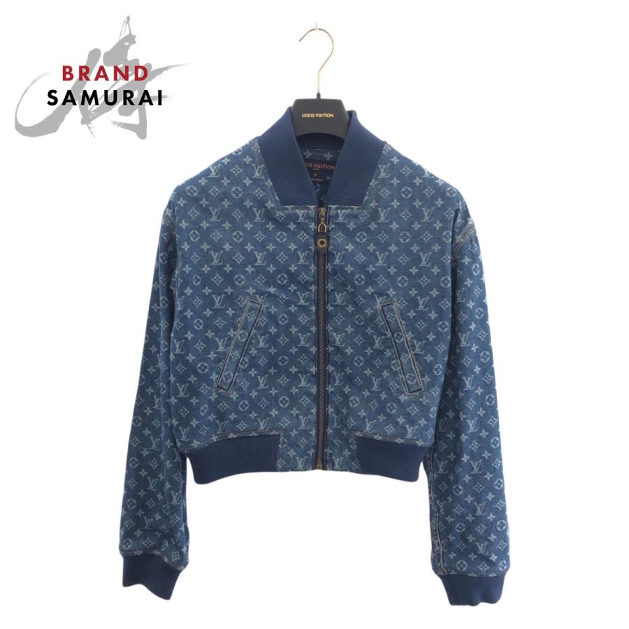 LOUIS VUITTON クロップド モノグラム デニム ボンバージャケット LOUIS VUITTON（ルイ・ヴィトン） 超美品 25SS クロップド モノグラム
