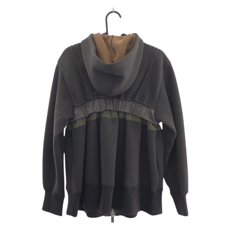 美品 Sacai サカイ スポンジ サイズ1 グレー シルバー金具 コットン/ポリエステル 22-06248 パーカー ジャケット アウター 506830_1