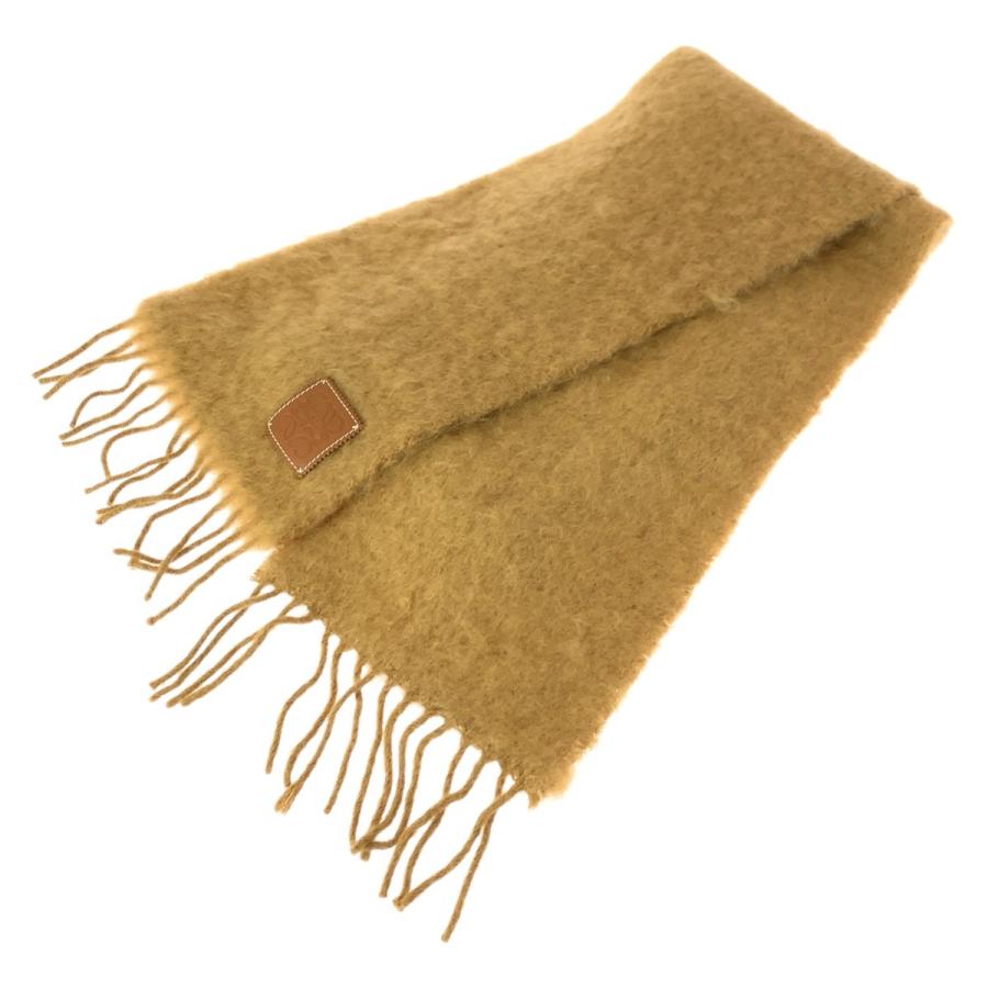 【未使用】LOEWE ロエベ　ベージュマフラー オレンジアナグラムアクセント LOEWE マフラー 未使用 未使用】LOEWE ロエベ ベージュマフラー