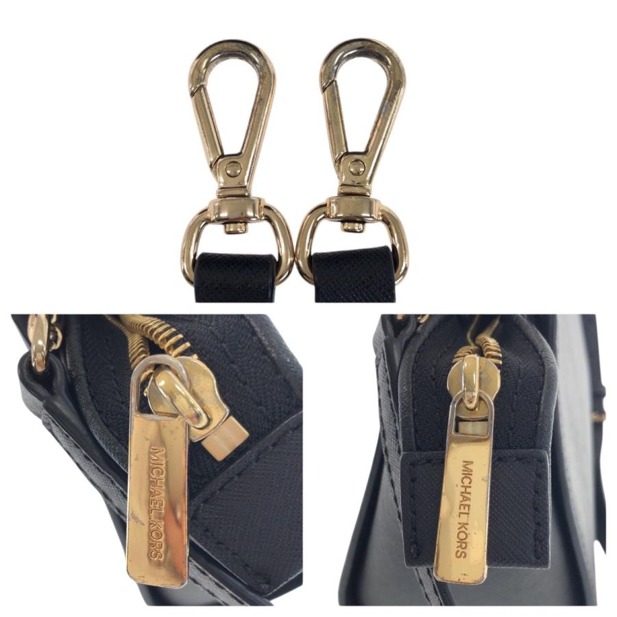 美品 Michael Kors マイケルコース ブラック 黒 ゴールド金具 レザー 30T3GLMM2L ショルダーバッグ レディース 506851 【中古】 MICHAEL KORS（マイケルコース） 美品 ブラック 黒 ゴールド金具