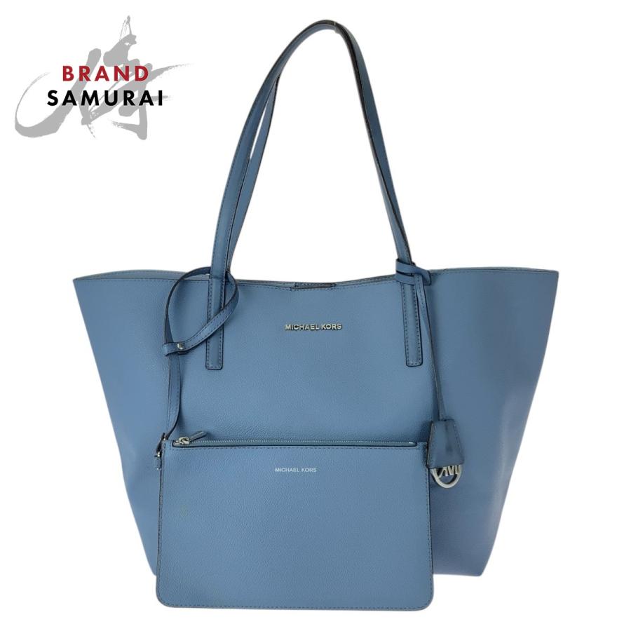 MICHAEL KORS（マイケルコース） ブルー シルバー金具 レザー 