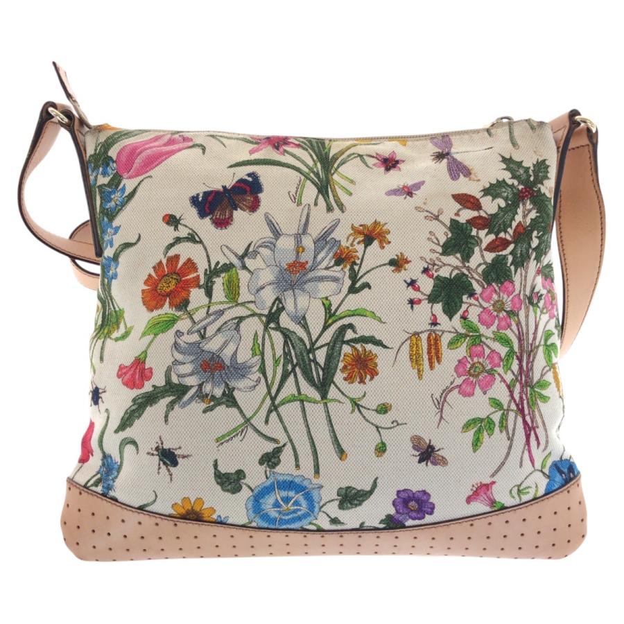 GUCCI グッチ フローラ マルチカラー ゴールド金具 キャンバス /レザー 145857 ショルダーバッグ レディース 600083 【中古】 GUCCI（グッチ） 美品 フローラ マルチカラー ゴールド金具 キャンバス