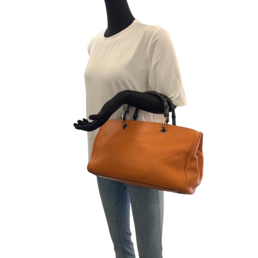 GUCCI（グッチ） 美品 バンブー 2way オレンジ ゴールド金具 レザー