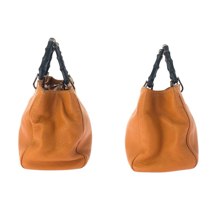 GUCCI（グッチ） 美品 バンブー 2way オレンジ ゴールド金具 レザー