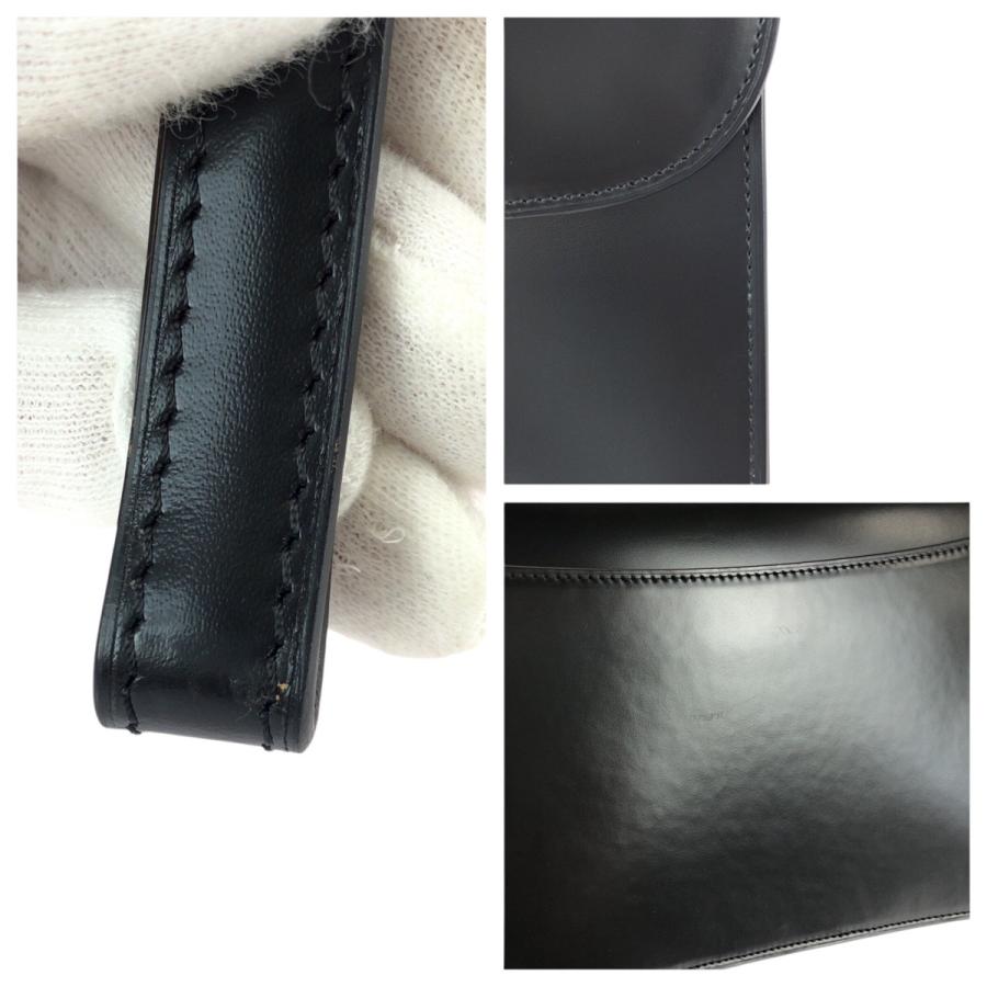 美品 Dunhill ダンヒル ブラック 黒 シルバー金具 レザー セカンドバッグ クラッチバッグ メンズ 600018 | dunhill | 04