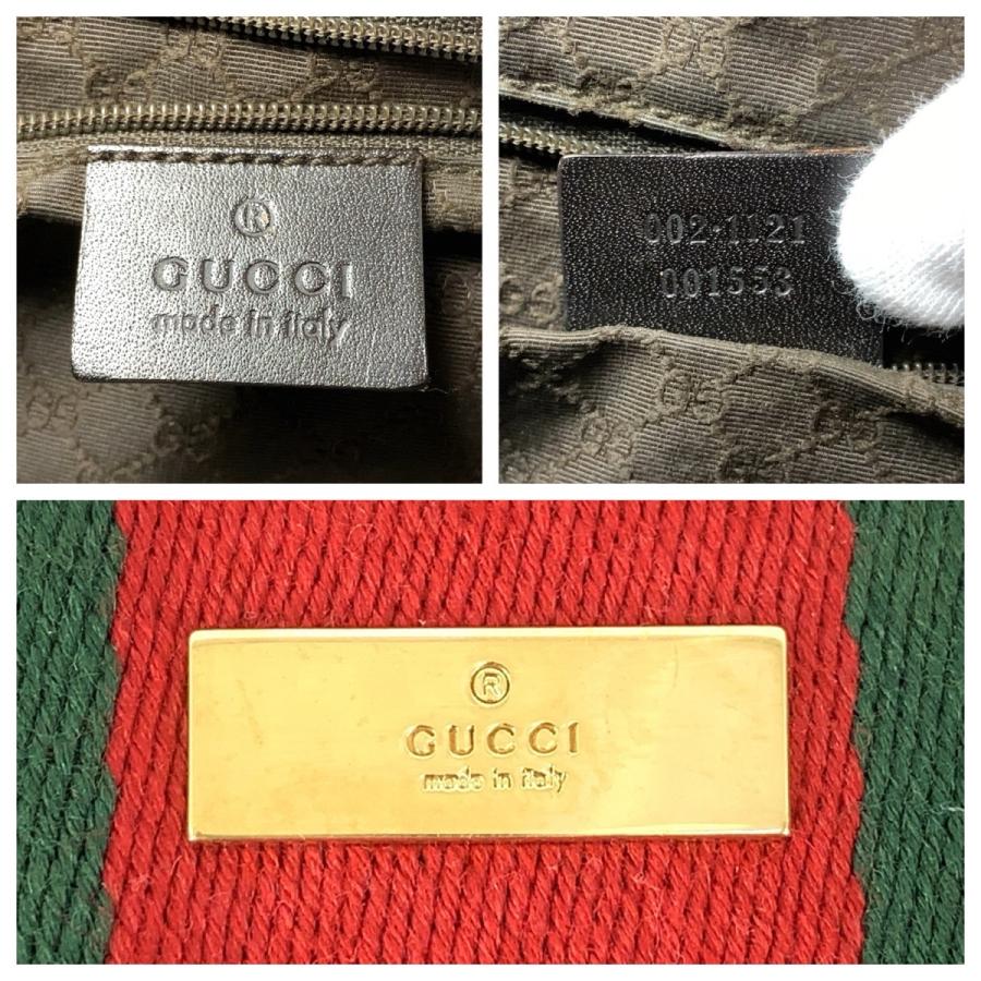 美品 GUCCI グッチ シェリーライン ベージュ ブラウン キャンバス/レザー 002 1121 トートバッグ ハンドバッグ レディース 600026 | GUCCI | 03