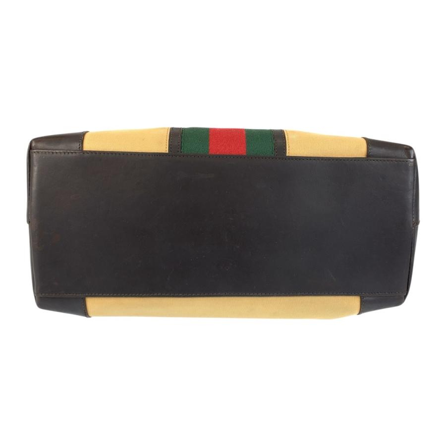 美品 GUCCI グッチ シェリーライン ベージュ ブラウン キャンバス/レザー 002 1121 トートバッグ ハンドバッグ レディース 600026 | GUCCI | 09
