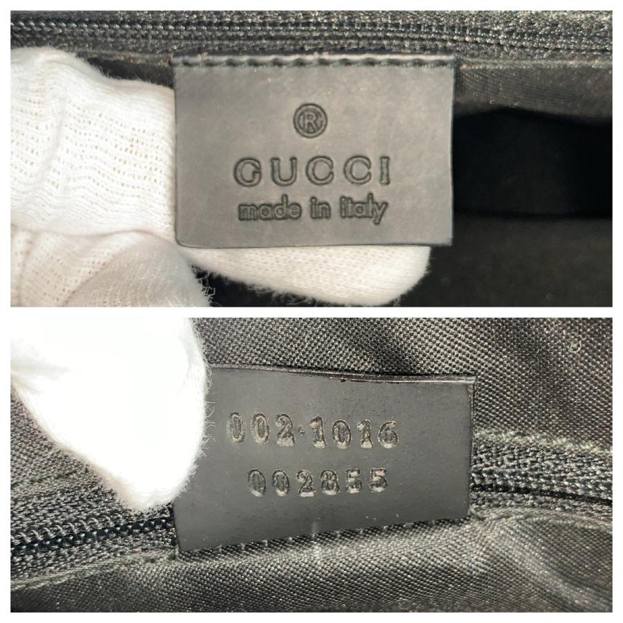 GUCCI（グッチ） 美品 バンブー GG柄 ブラック 黒 ナイロン 002 1016