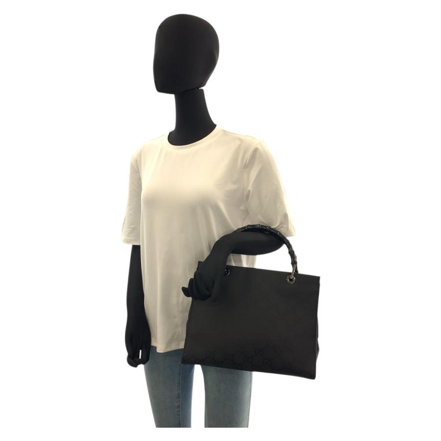 GUCCI（グッチ） 美品 バンブー GG柄 ブラック 黒 ナイロン 002 1016