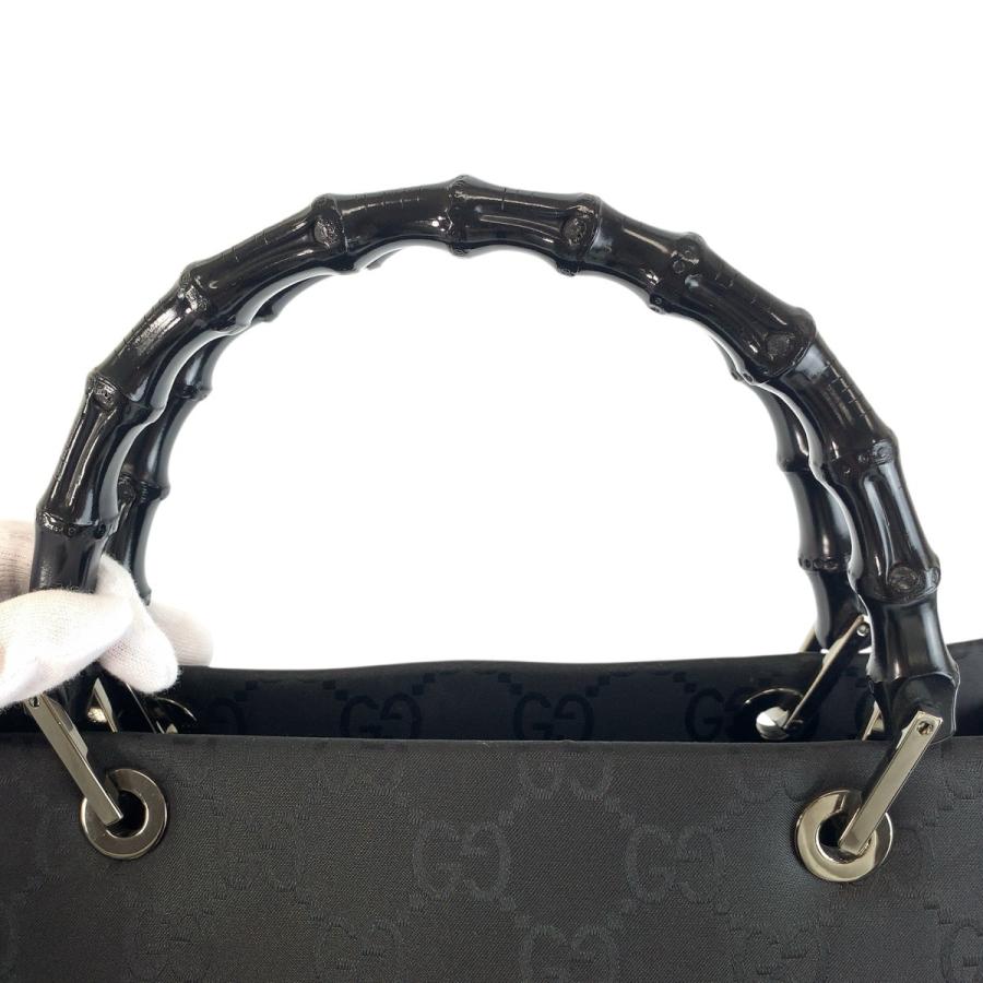GUCCI（グッチ） 美品 バンブー GG柄 ブラック 黒 ナイロン 002 1016