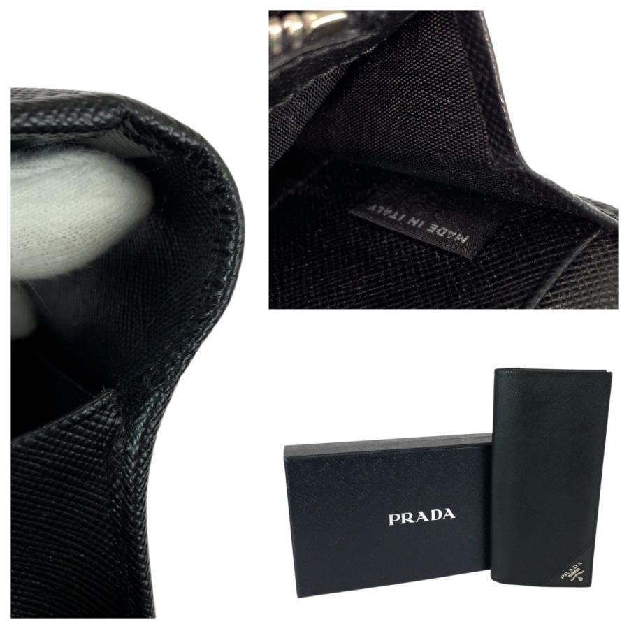 PRADA（プラダ） サフィアーノ ブラック 黒 シルバー金具 レザー 長