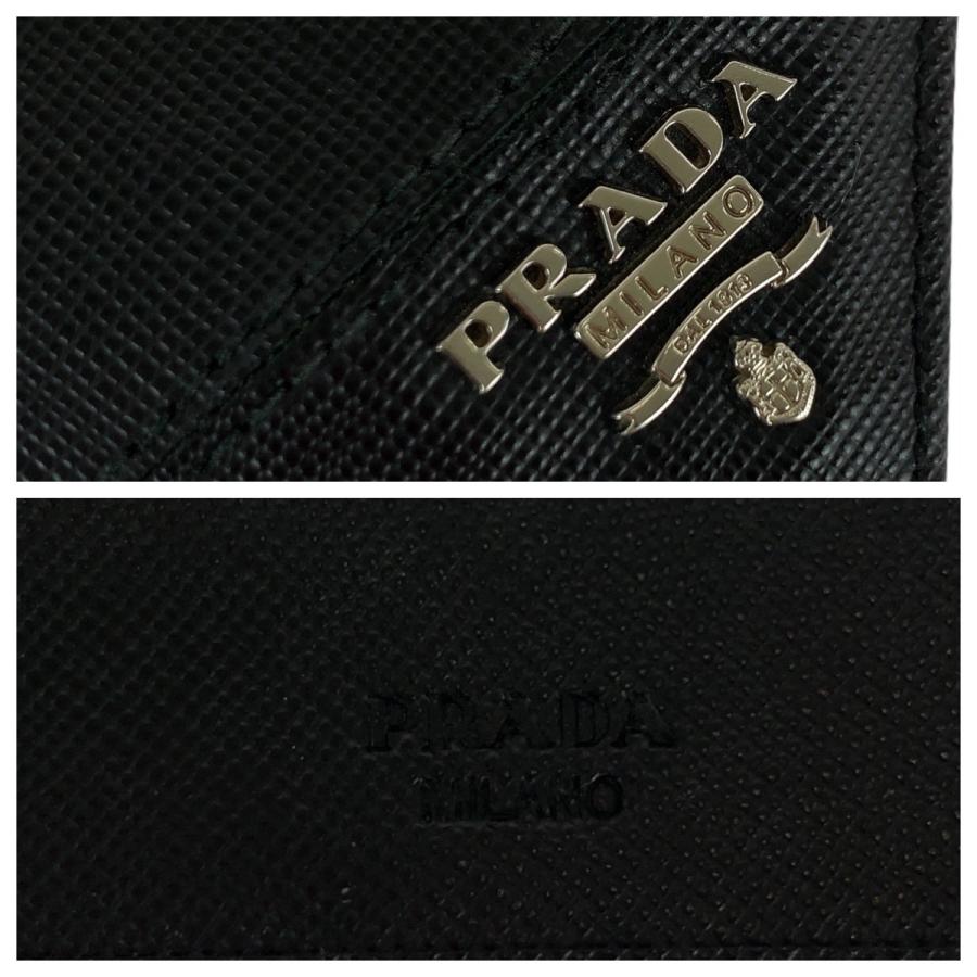 PRADA（プラダ） サフィアーノ ブラック 黒 シルバー金具 レザー 長