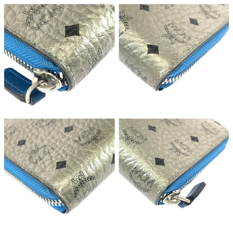 MCM（エムシーエム） 美品 エム シー エム シルバー ブルー シルバー