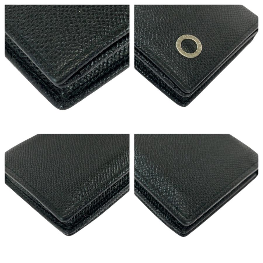 美品 BVLGARI ブルガリ ブラック 黒 シルバー金具 レザー 30400 カードケース パスケース 名刺入れ メンズ 600072 | BVLGARI | 02