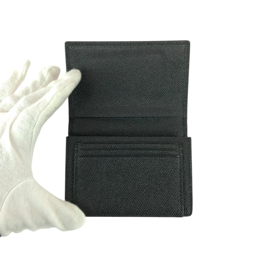 美品 BVLGARI ブルガリ ブラック 黒 シルバー金具 レザー 30400 カードケース パスケース 名刺入れ メンズ 600072 | BVLGARI | 07